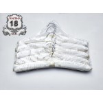 Satin Padded Coat Hanger in Ivory-per50